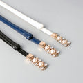 Adjustable PU Molle Belt with Fashionable Pearl Flower and Diamond Section Thin Design Alloy Buckle