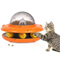 OEM/ODM Interactive Plastic Toy Trainer New Orange UFO Design Automatic Pet Feeder for Cats and Dogs Cat Food Dispenser