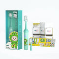 OEM Logo Customized Cartoon Cute Rechargeable Electric Toothbrush Smart Portable Soft Bristles IPX7 Gift Kids Children