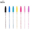 Belifa Disposable Colorful Crystal Eyelash Brush Mascara Wands Applicator Grafting Eyelash Curling Comb Eyelash Cleaning Brushes