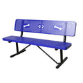 Outdoor Furniture Perforated Metal Bench Public Dog Park Playground Steel Bench Seating Outside Garden Yard Patio Seat Bench