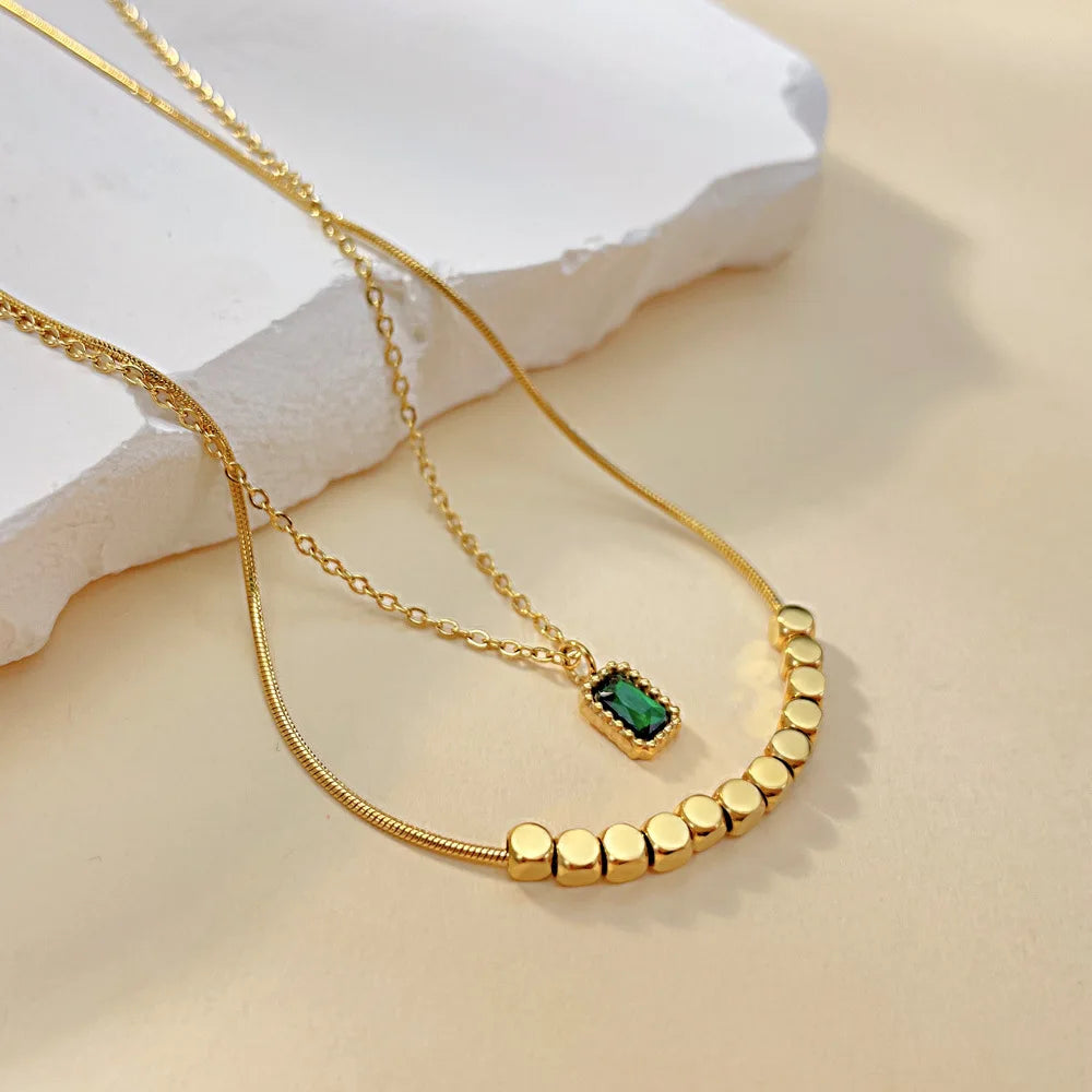 European and American Fashion Collarbone Chain Jewelry All Titanium Steel Necklace