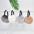 RTS Luxury Real Rex Rabbit Fur Ear Muffle Women's Winter Outdoor Warm Earmuffs Fashion Soft Earflap Ear Cover