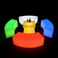 Modern PE Plastic Battery Rechargeable Curved Benches Bar Chair Outdoor and Indoor Use for Farmhouse Home Bar and Hotel