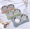 New PP Stainless Steel Pet Bowl Removable Pet Feeder Personalized Food and Water Bowls for Dogs Cats