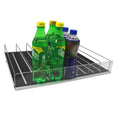 Heavy Duty Single-Sided Gravity 8-Shelf Adjustable Dividers Freestanding Grid Shelf Supermarket Rack Beverage Shelf Auto-Feed