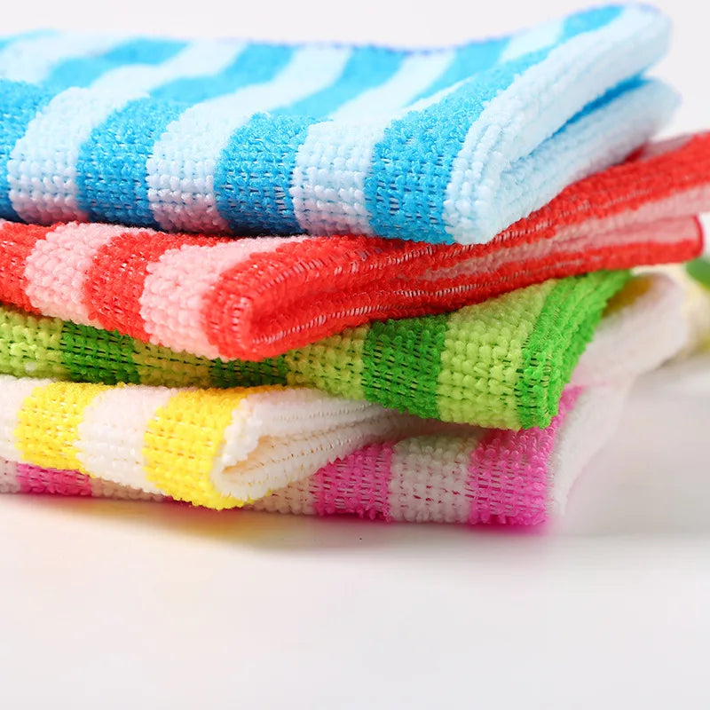 5PCS Small Square Microfiber Car Wash Towel Quick-Dry Absorbent Cloth Mixed Color Customized Wave