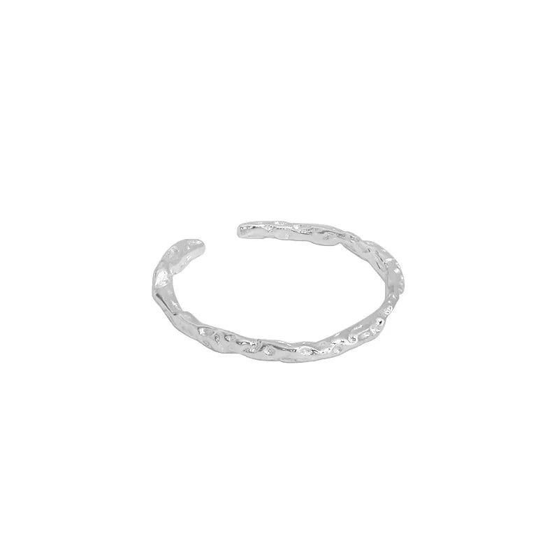 S925 Sterling Silver Creative Design Wholesale Fashion Thin Open Adjustable Rings for Women JT539