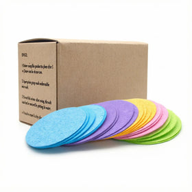 Custom Logo Soft Material Sponge Washable Thick Face Loose Powder Heart Shape Finger Velour Makeup Powder Puff