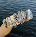 DIY High fashion plating color handmade comb custom dragonfly accessories moon crown bridal headband white crystal hair accessories crystal crafts