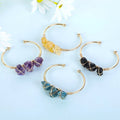 Wholesale Bangles Natural Crystal Raw Stone Wrapped Gemstone Bracelet