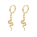 2023 Women Jewelry Designer Stainless Steel 18k Gold Plated Snake Drop Hoop Earrings
