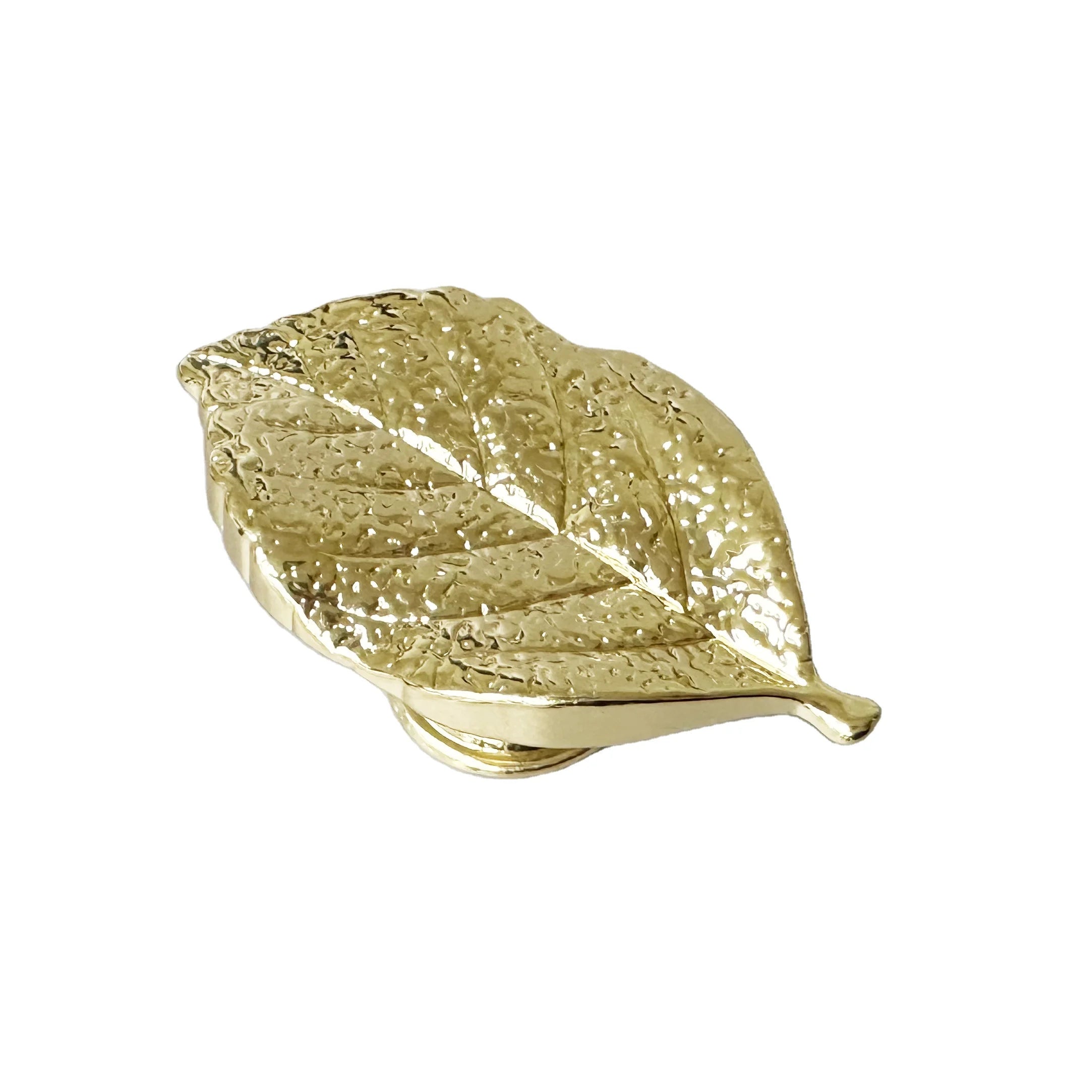 Creative Leaf Shape Metal Cabinet Handles and Drawer Knobs Modern Design Plated Black Bronze Finish for Kitchen & Wardrobe