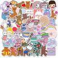 50pcs Ins Cute Girl Bear Kawaii Graffiti Stickers Suitcase Laptop Helmet Vinyl Sticker Waterproof