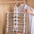 High Quality Household Trouser Rack Multi-layered Magic Folding Trouser Rack Saves Space