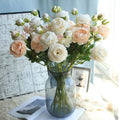 AF11109 Wholesale Artificial 3 Heads Silk Rose Peony Flowers Fake Faux Rose bunch for Wedding Home Decoration