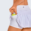 Plus Size Yoga Shorts Sports Women Slim High Waist Short Skirt Fitness Yoga Short Running Tennis Clothing With Pockets