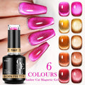 BORN PRETTY PRO Rose Red Jelly Pink Amber Cat Magnetic Gel Semi Professional Permanent Autumn Winter Cateye Gel Nail Art Varnish