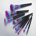 Gracedo 10pcs Purple Black Face Makeup Brush Wood Handle Skin Friendly Cosmetic Vegan Luxury logo Private Label Custom Makeup
