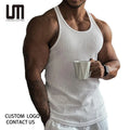 Clearance Sales Men's Sleeveless Backless Vest T-Shirt Solid Color Breathable Tank Tops for Gym Fitness Sports Polyester
