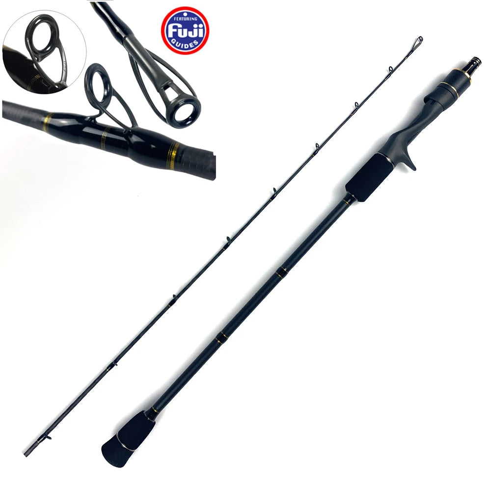 Hot Sale 1.9M Slow Pitch Light Jigging Rod Fuji Spinning Saltwater Offshore Casting Rod Boat Sea Fishing Rod