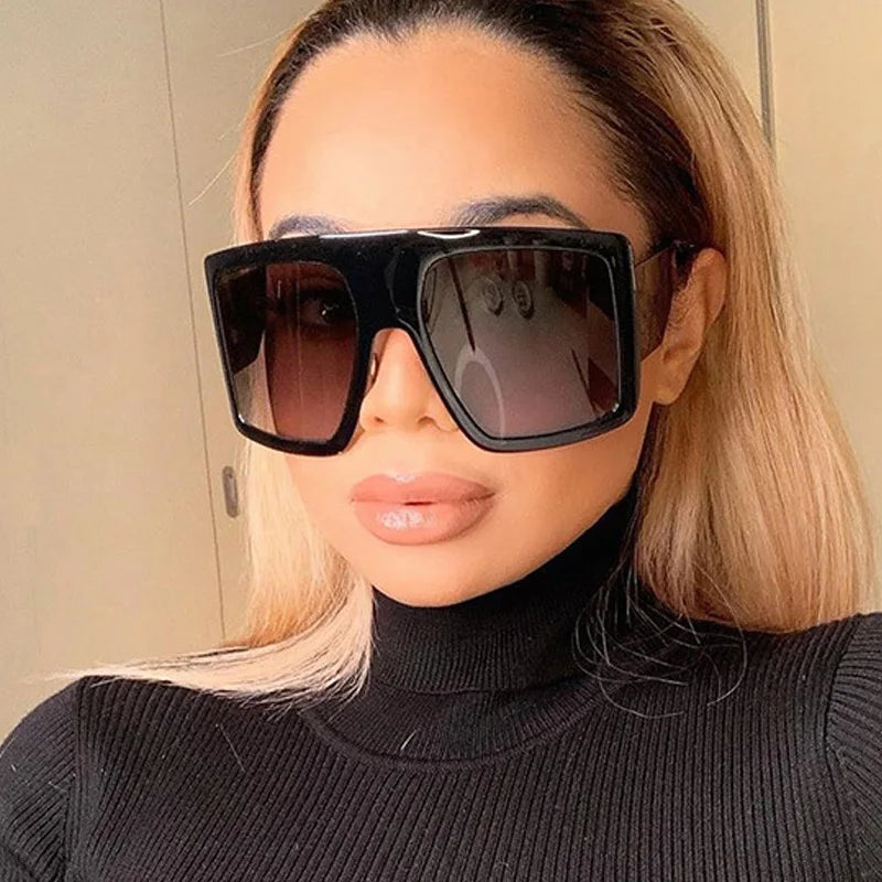 Fashion Colorful Oversized Sunglasses Eyeglasses Sunray Hot Selling Squaeyeglasses Framesglasses Womebluen Shades Trendy