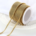 Simple Square Box Gold Silver Colour Chain Necklace Venice Chain for Jewelry Making Women Men Diy Long Necklace