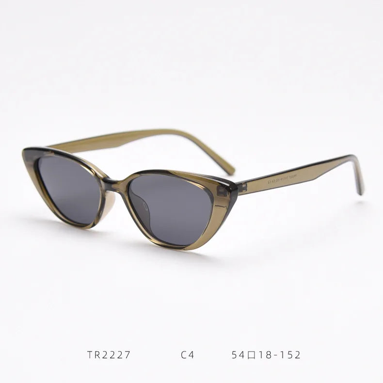 Novelty Glasses Small Triangle Stand Eyewear Tr90 Brand Label Sunglasses Female Small Frame Sunglasses