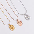 Non Tarnish Waterproof Dainty 304 Stainless Steel 18k Gold Rose Flower Pendant Necklace for Women