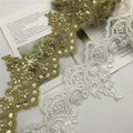 Bridal Lace Trim Organza Sequins for Wedding Dresses Garment DIY