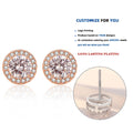 EY506 Women's Trendy Rhodium Plated 925 Sterling Silver CZ ZIRCON Stud Earrings Rose Gold Diamond Main for Gift