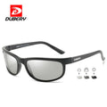 DUBERY 2025 Original Sports Polarized Sunglasses for Men UV400 Protection Color Change Features Blue White Red Frames Made PC