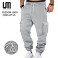 Custom Logo New Arrival Men's Casual Work Pants Multi-Pocket Sports Outdoor Comfortable Elastic Waist Trousers