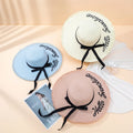 2023 Summer New Straw Hat Custom Women butterfly Sunscreen Beach Big Brimmed Seashore Sunshade Hat