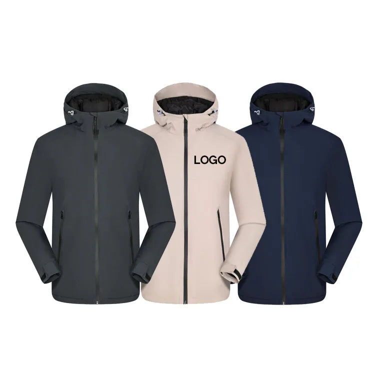 2024 New Design Wholesale Casual Sport Hooded Windbreaker Polyester Men Outdoor Hiking Jacket Men's Waterproof Jacket With Logo