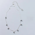 100% 925 Solid Sterling Silver Jewelry Beads Pendant Short Clavicle Necklace MegaBDM