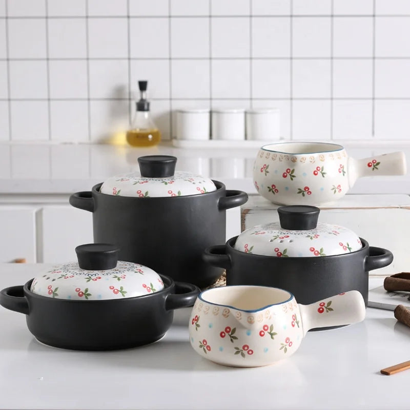 Hot Pot Casserole Dish Ceramic Cooking Pot Nutrition Healthy Soup Pot Household Gas Stove Ceramic Casserole