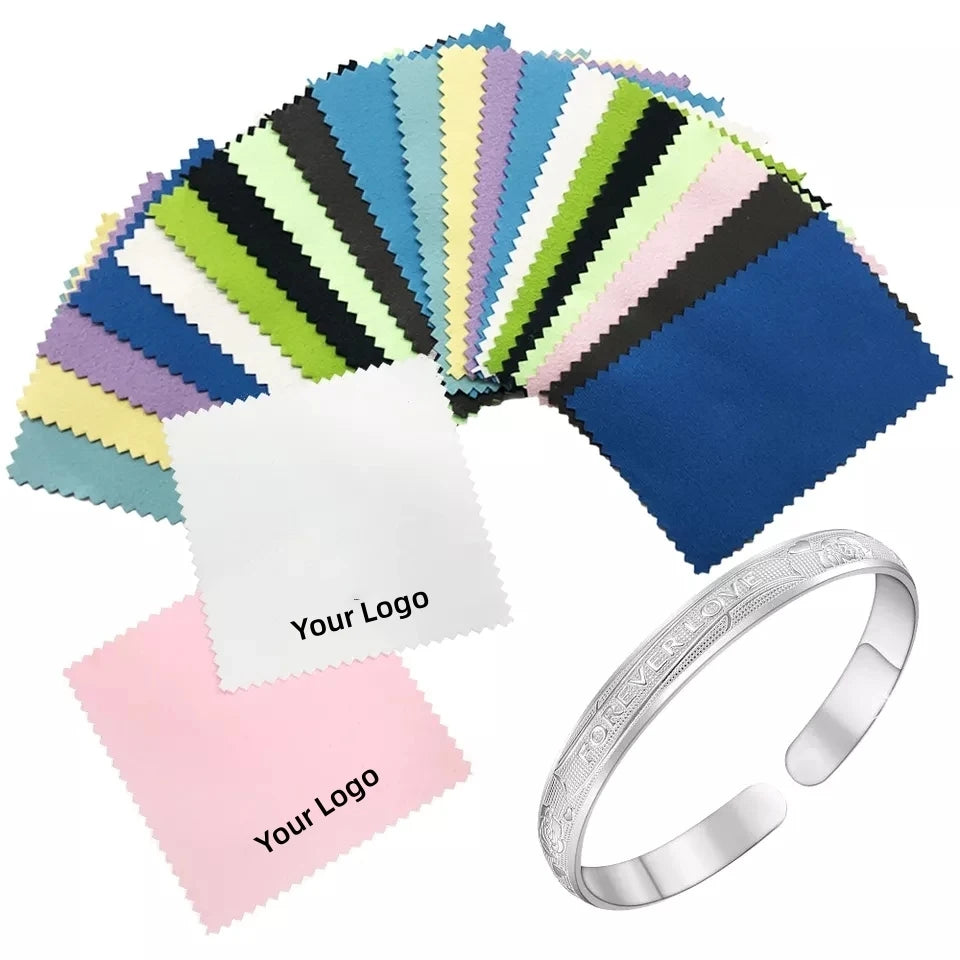Microfiber Suede Cloth for Jewelry Cleaning Cloth Polish Cloth Customized logo Package Manufacturer Super Quality