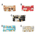 Bohemian Stackable Bead Bracelets for Women Girls Stretch Multilayered Bracelet Set Multicolor Tassel Strand Bracelets Stretch