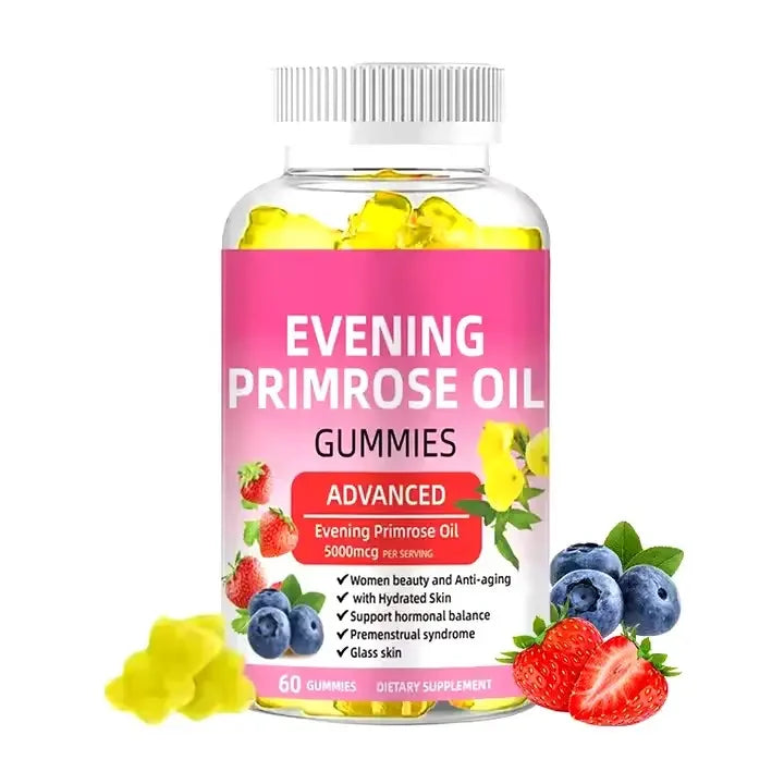 Herbal Supplement Natural Private Label Evening Primrose Oil Gummies Skin Evening Primrose Candy