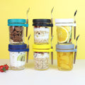 Wholesale Empty 10oz 300ml Mason Jar Overnight Oats Jars with Lids and Spoon