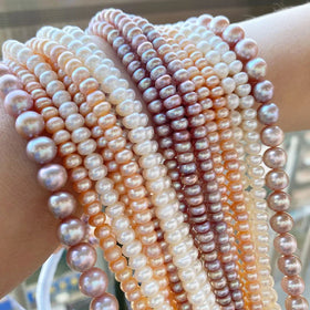 3-11mm White/pink/purple Freshwater Button Pearls Natural Loose Pearls for Jewelry Making Necklaces Jewelry Making
