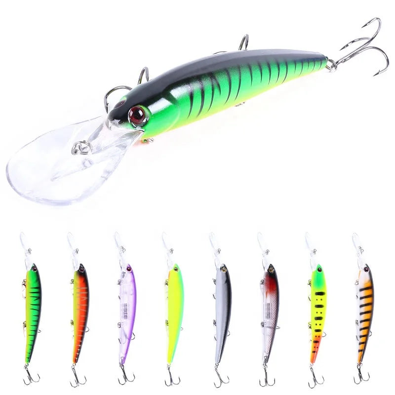 Wholesale MI124 16.5cm 21g Artificial Hard Plastic Baits Minnow Fishing Lures with Long Tongue Board MegaBDM