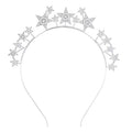 Q&Y Wholesale Bling Wedding Party Hair Accessories Fashion Pearl Diamond Crystal Star Tiara Shining Celebrating Crown Hair Hoop