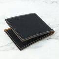 Wholesale Custom Logo Slim Travel Blanks Card Holder Laserable Leatherette PU Leather Bifold Men Front Pocket Wallets