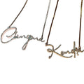 Lateefah OEM Stainless Steel Full Cubic Zirconia Name Pendant Necklace for Women