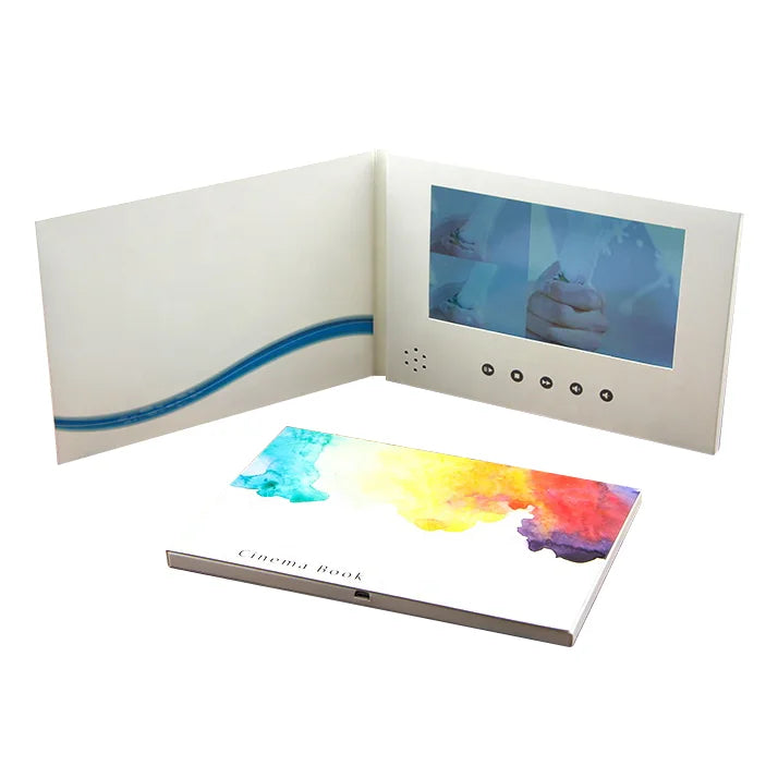Best Selling Custom Printed Music Paper Folded LCD Message Gift Card for Business Advertisement Greeting Cards Video Brochure
