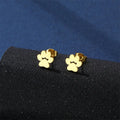 Trendy Gold Plated Stainless Steel Animal Stud Earrings Popular Cat Dog Sun Moon Bear Shapes for Parties
