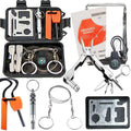 Camping Hiking Travelling Adventures Survival Kit-300g Lightweight Black/Green Outdoor Emergency Gear