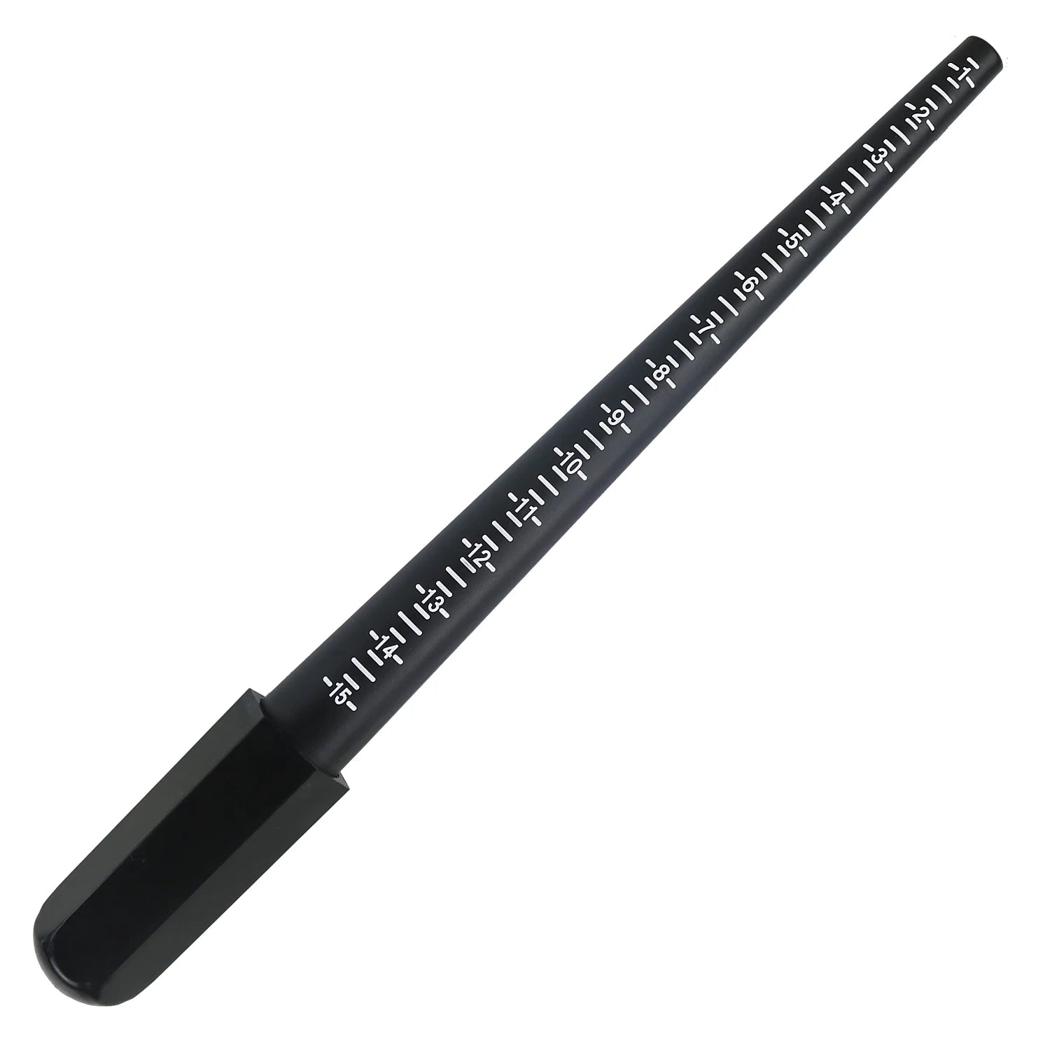 US Size 1-15 Black Plastic Ring Measuring Stick Diameter Adjuster Enlarger Size Mandrel Stick Ring Mandrel Sizer Tool